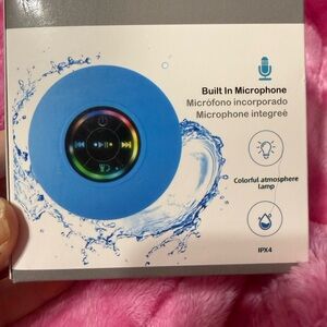 White Waterproof Bluetooth Speaker with Built-In Microphone